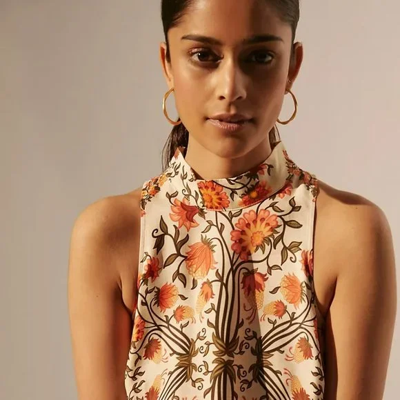 Farm Rio Floral Halter Maxi Dress - Small - Picture 5 of 9